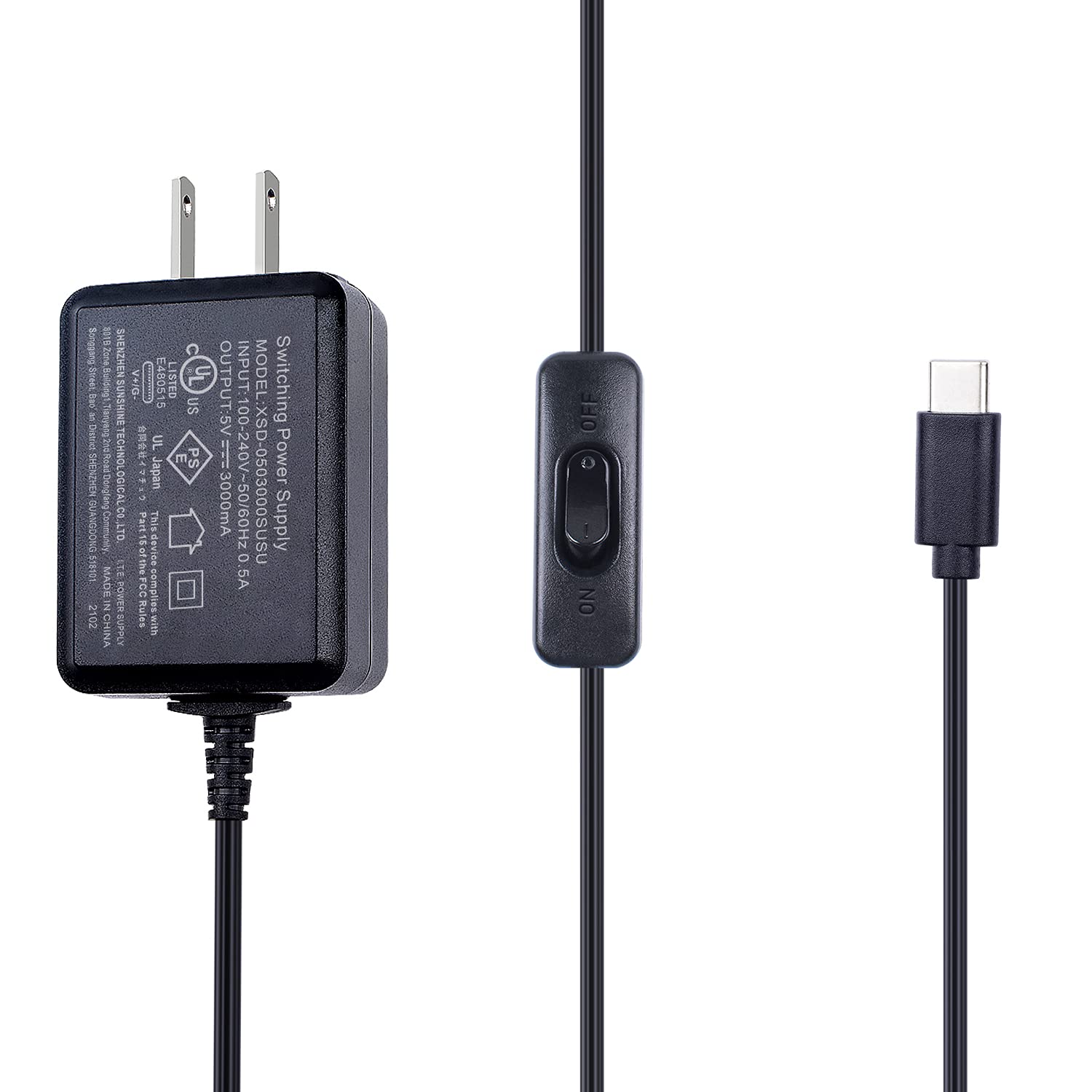 Amazon.co.jp: Smraza Raspberry Pi 4 USB-C (Type C）電源、5V 3A