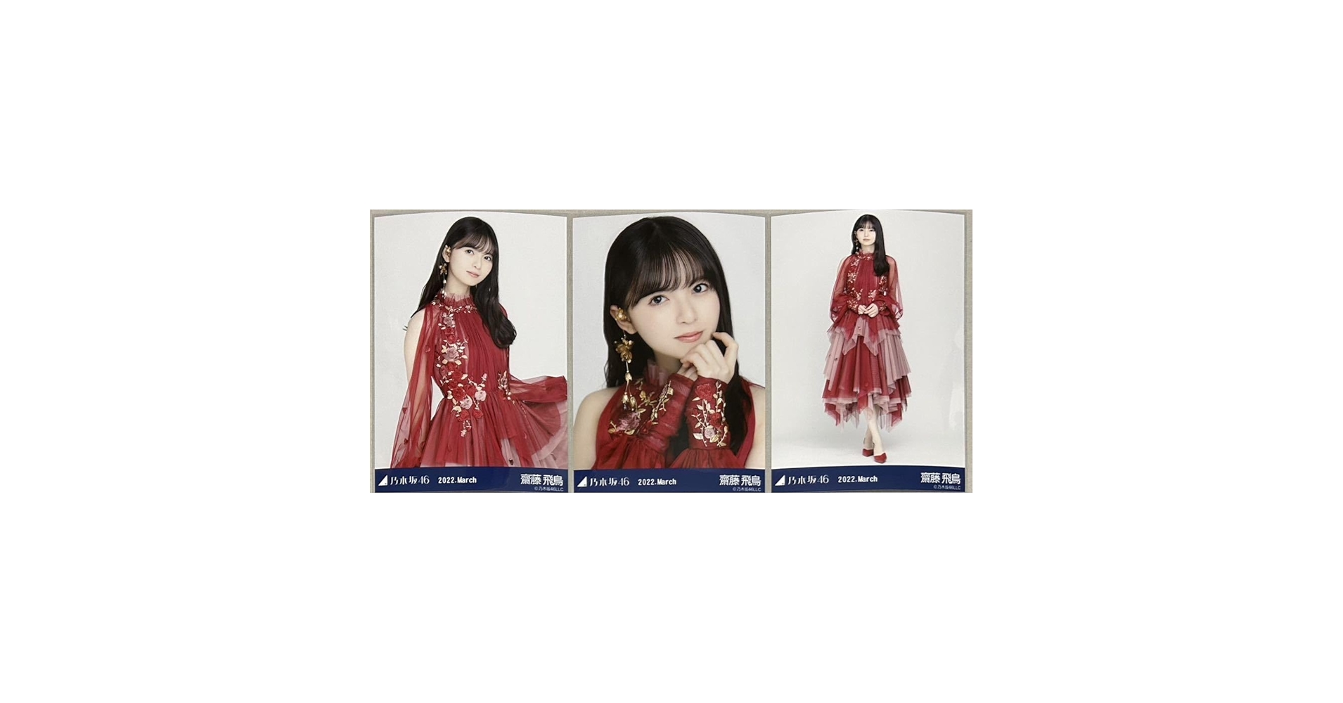 u*0様 齋藤飛鳥 直筆サイン入り生写真 2021 may 紅白2020衣装1 u*0様