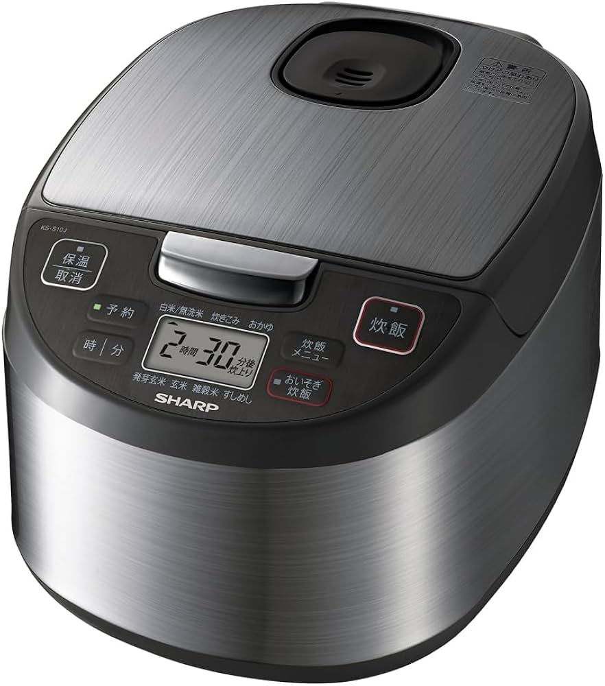 Amazon | シャープ 炊飯器 5.5合 黒厚釜 球面炊き シルバー KS-S10J-S