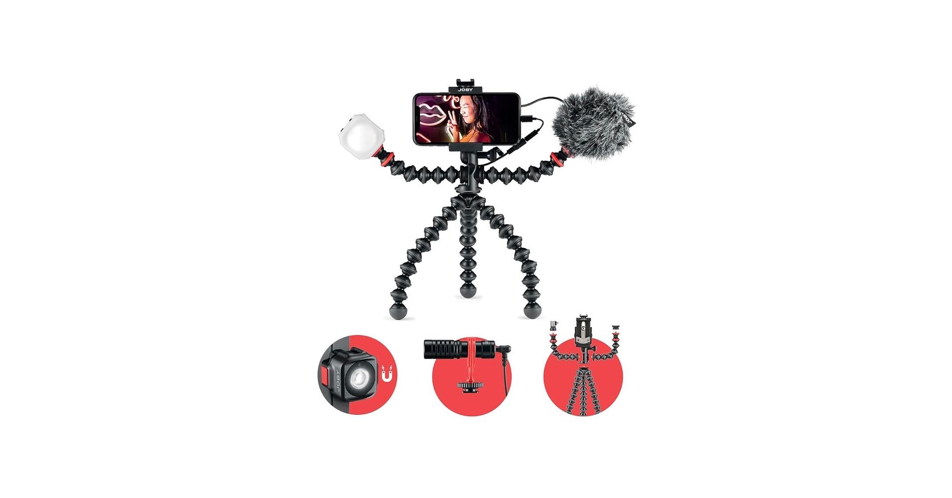 Amazon.com: JOBY GorillaPod Mobile Vlogging Kit (Smartphone Rig