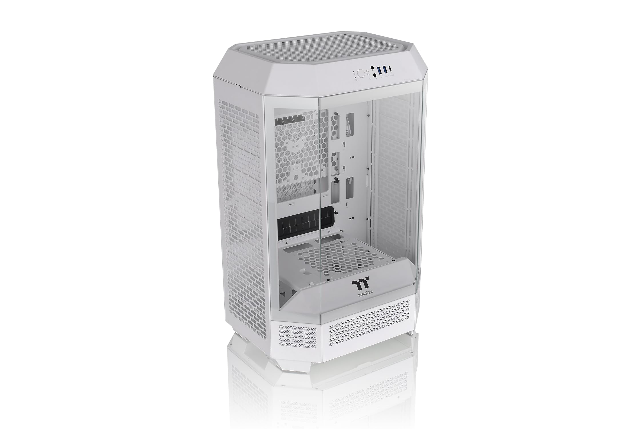 Amazon | Thermaltake The Tower 300 Snow 3面強化ガラスパネル採用