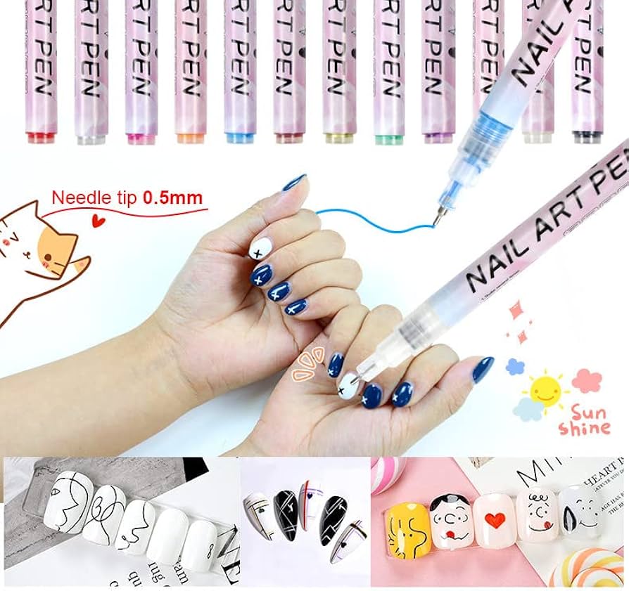 Amazon | YAYAMIYA ジェルネイル ドットペン 12色 0.5mm/0.7mm ネイル