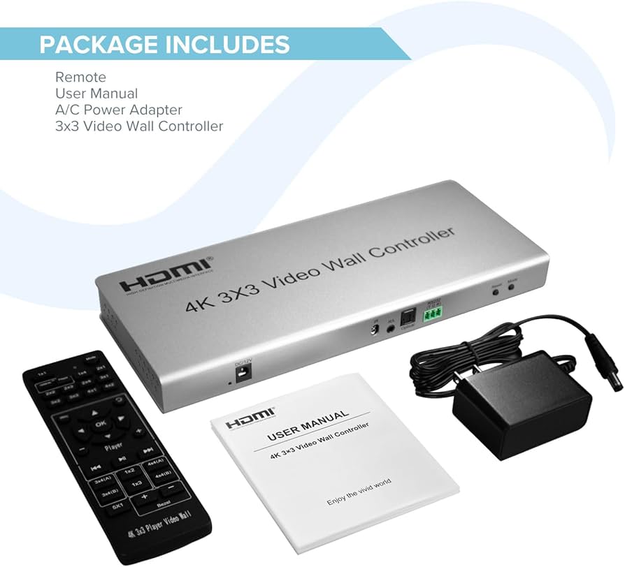 Amazon | Expert Connect 3x3 ビデオウォールコントローラー | 4K@30Hz