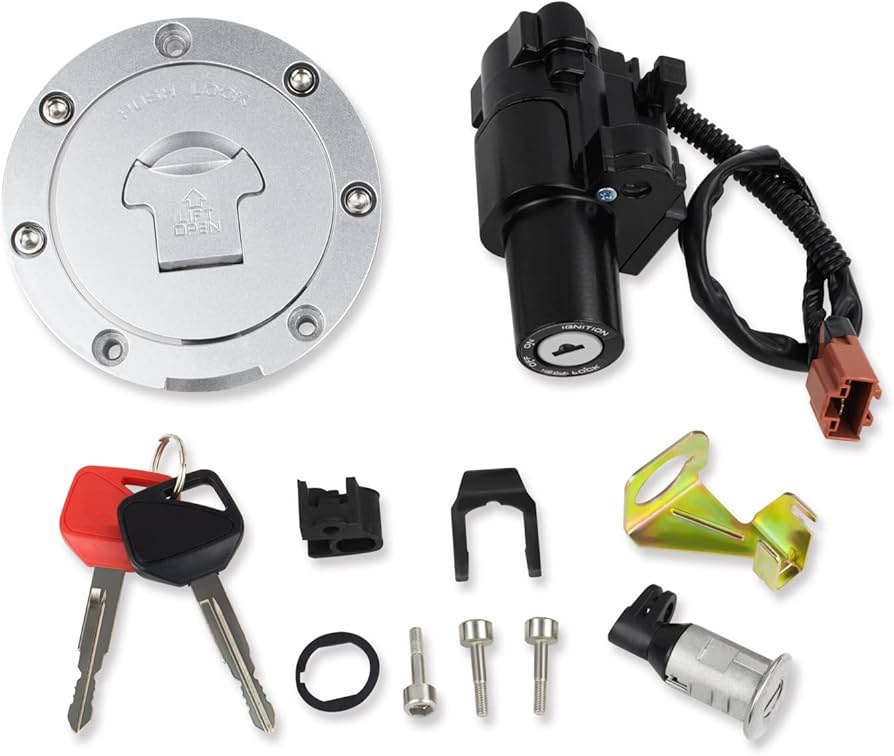 Amazon | バイク ホンダ用 イグニッションスイッチロックとガスカバー