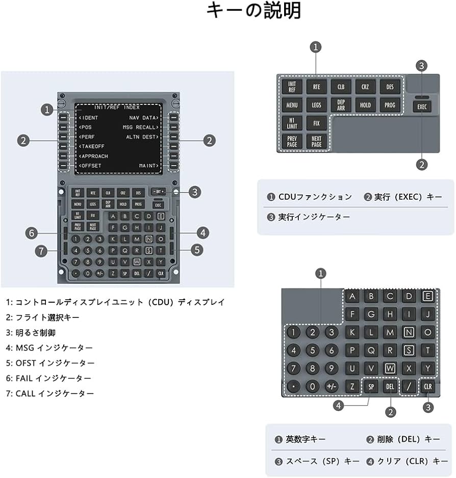 Amazon.co.jp: フライトシミュレータコントロール、フライトFMC CDU