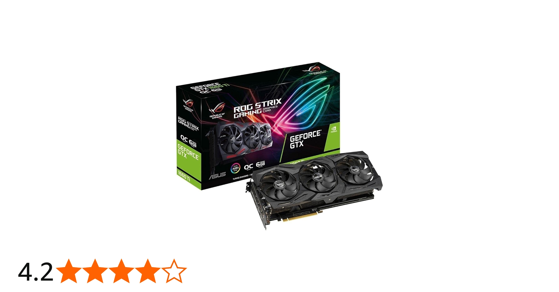 Amazon | ASUS NVIDIA GTX 1660TI 搭載 トリプルファンモデル 6GB ROG