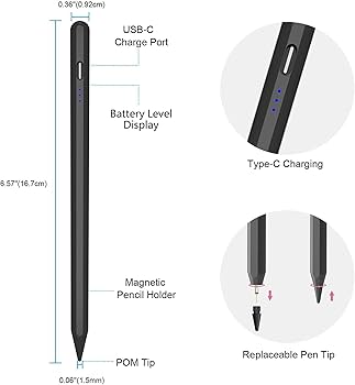 Stylus Pencil para Apple iPad Pro 2024 13/12.9/11 polegadas M4