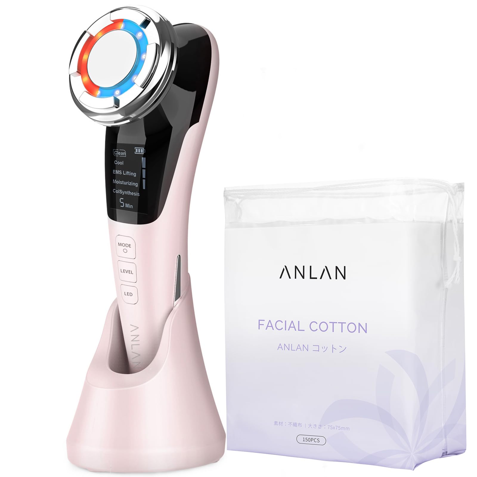 Amazon.co.jp: 【美人百花掲載 】ANLAN 温冷美顔器 ems リフト 温冷