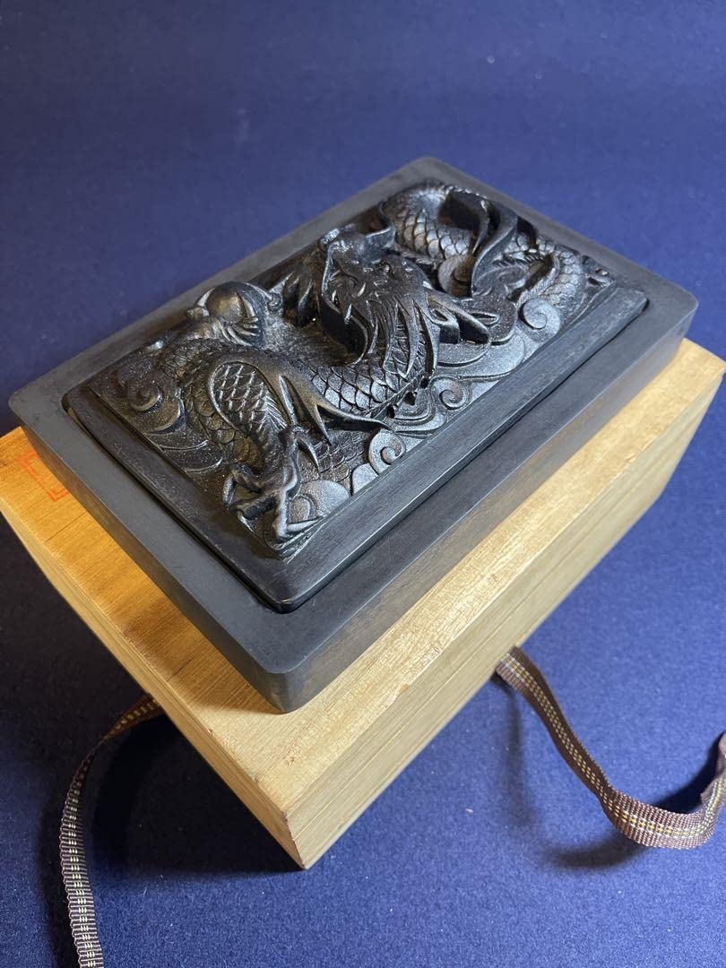 墨研】ハムイチ 龍渓硯◇希石作 「太史硯」特別誂え品◇文房四宝 特級