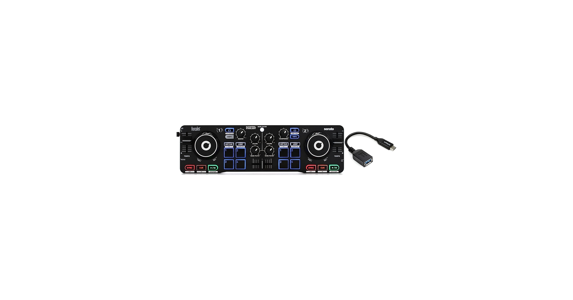 Amazon.com: Hercules DJControl Starlight Portable 2-Channel DJ