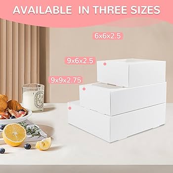 Amazon.com: Zealax 9 Inch Bakery Boxes with Window and Dividers