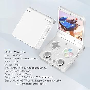 Amazon.co.jp: Miyoo Miyoo Flip V2 レトロ ハンドヘルド ゲーム