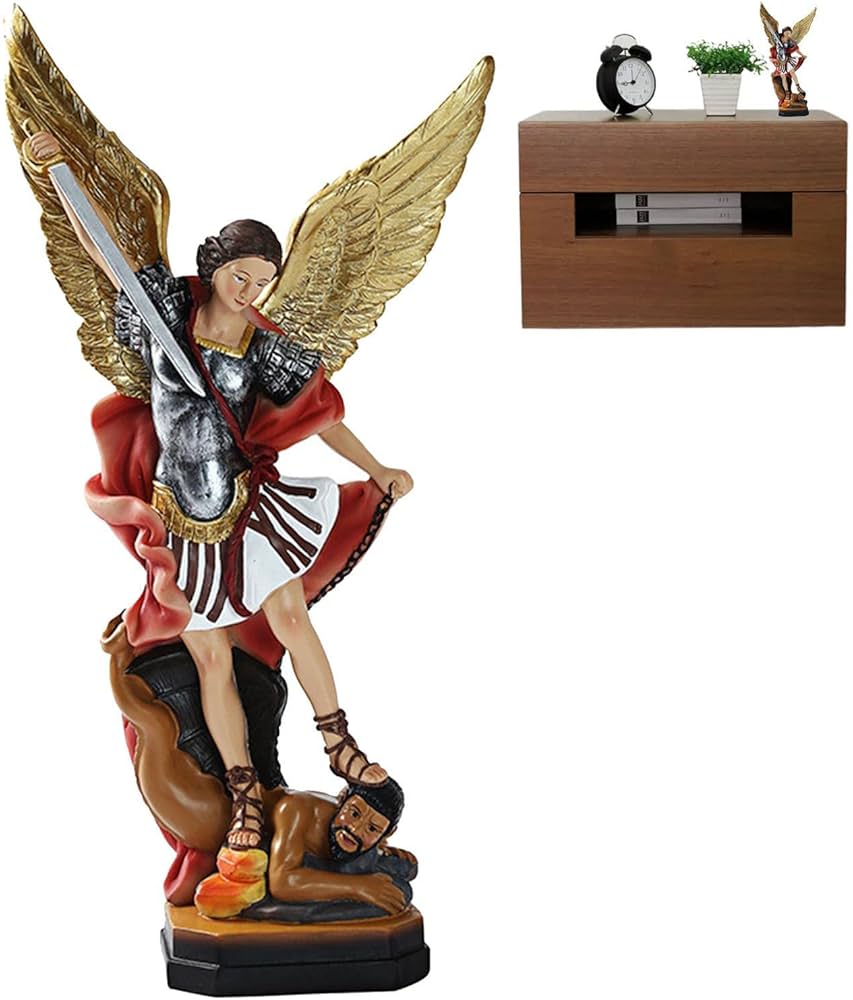Amazon.co.jp: 聖ミカエル像 | 大天使ミカエル色の飾り | サン ミゲル
