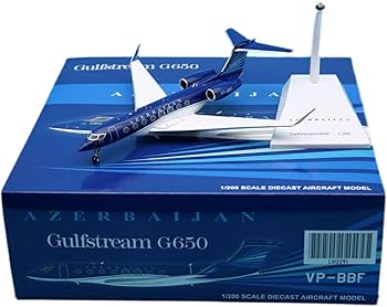 Amazon.com: 1:200 Scale Guifstream G650 VP-BBF Azerbaijan Airplane