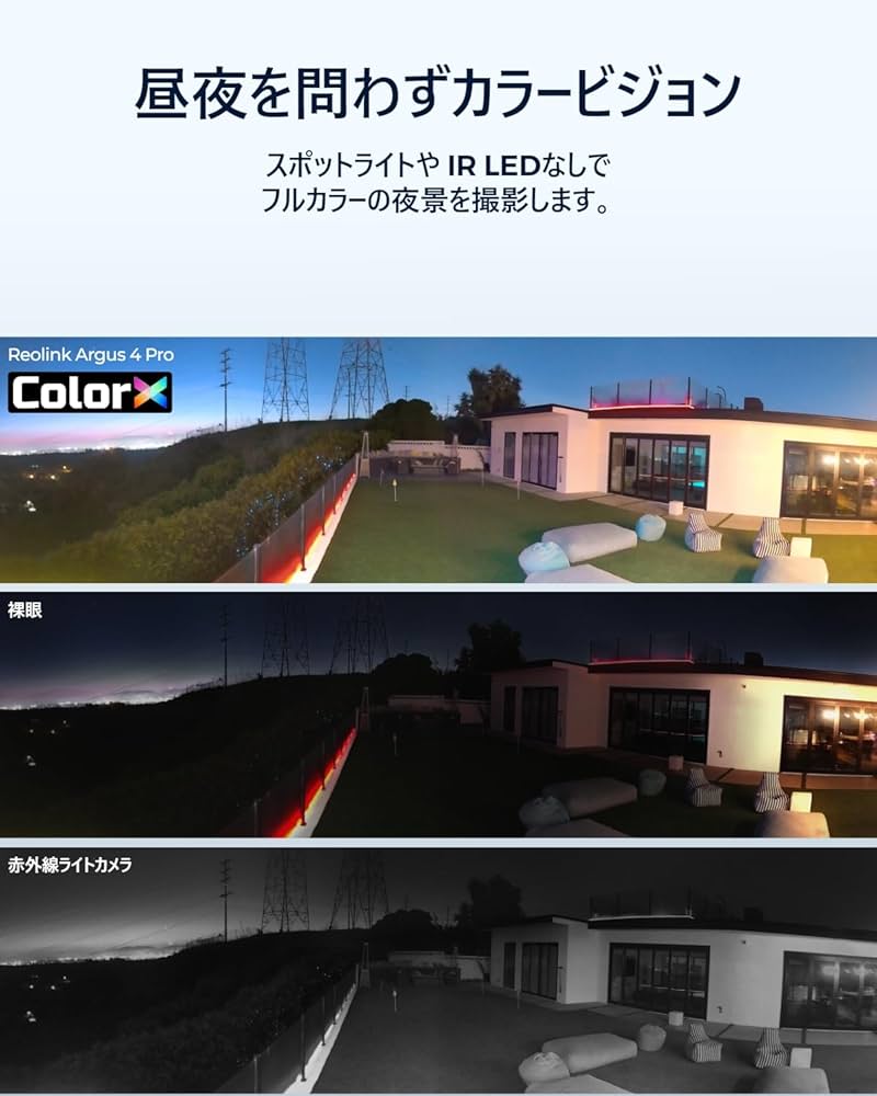 Amazon.co.jp: Reolink 防犯カメラ 屋外 ソーラー給電 4K 800万画素