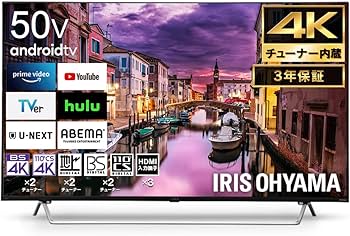 Amazon.co.jp: アイリスオーヤマ 50V型 ネット動画対応 4Kチューナー