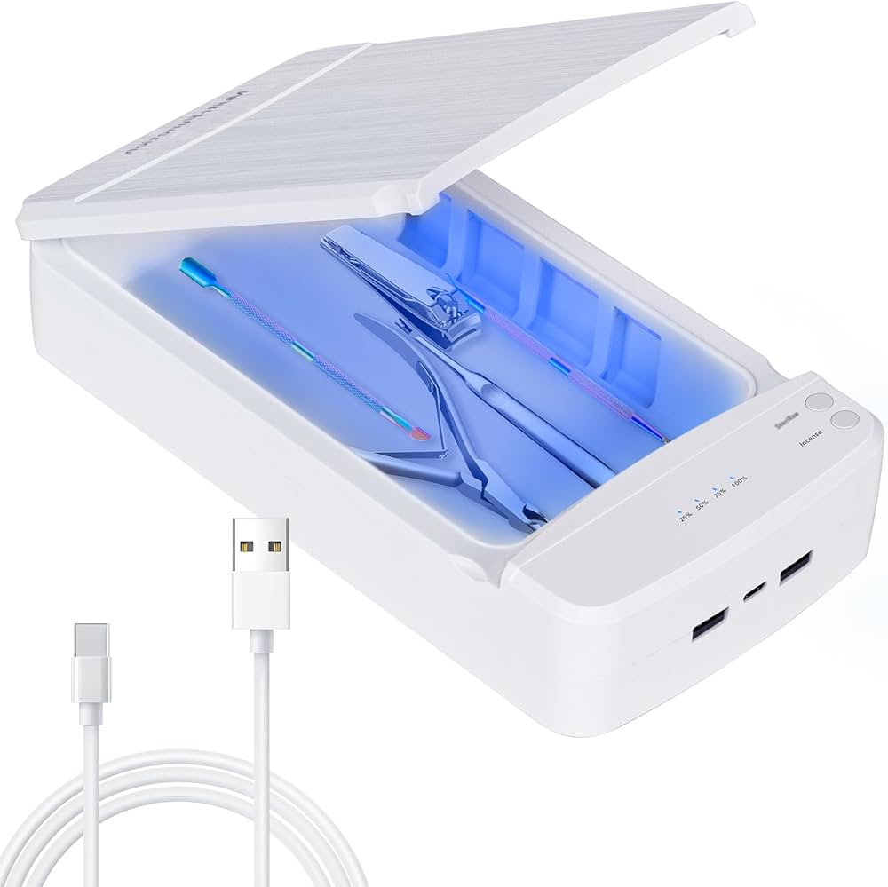 Amazon.com: UV Nail Tool Cleaner Box - Nails Tips Art Portable USB