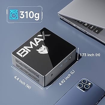 Bmax B4 Pro Mini PC, 12th Gen Intel N97 (up to 3.60GHz), 16GB DDR4