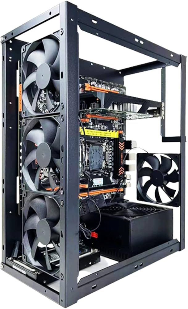 Amazon.co.jp: コンピュータマザーボードケース、アルミフレームPC