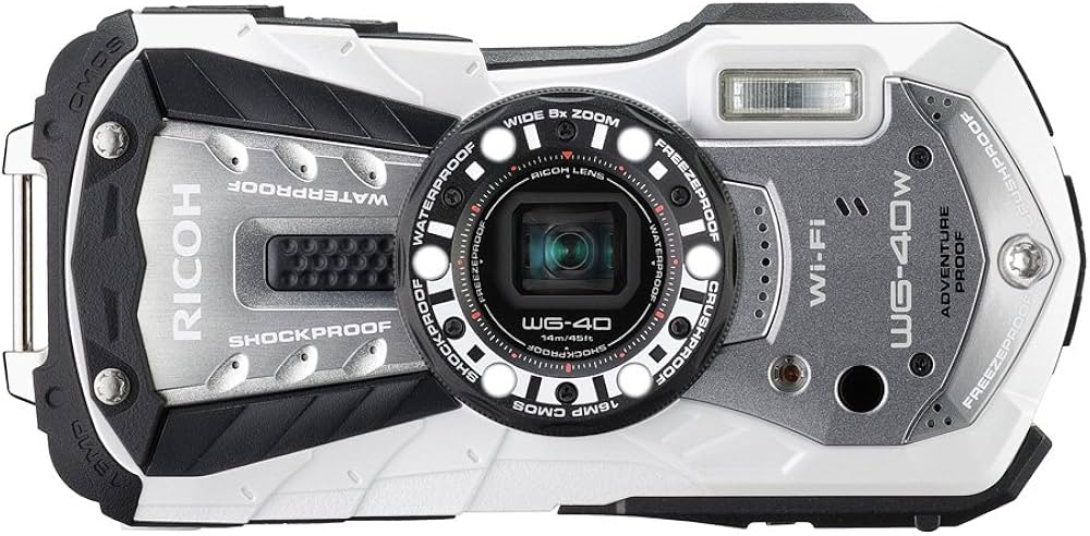 Amazon | RICOH 防水デジタルカメラ RICOH WG-40W ホワイト 防水14m耐