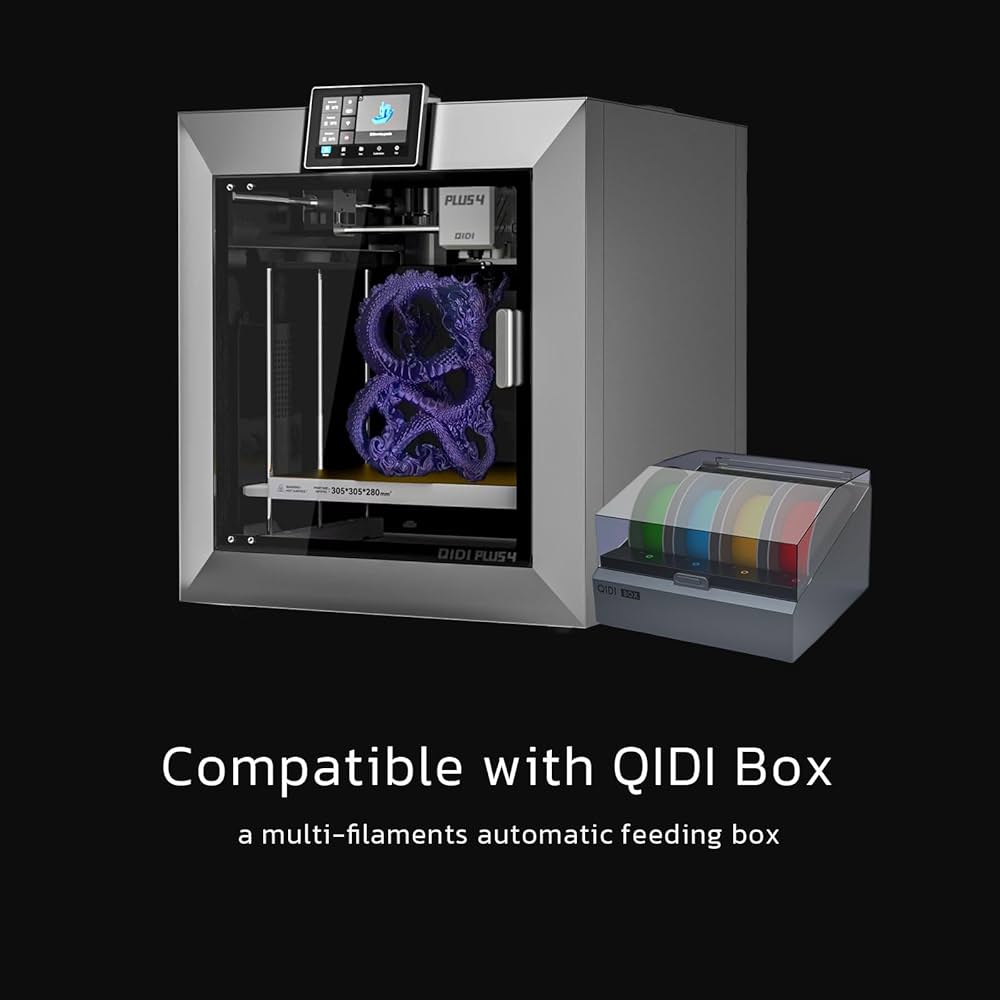 QIDI PLUS4 3D Printer, Maximum Print Speed 600mm/s, 65°C Heating
