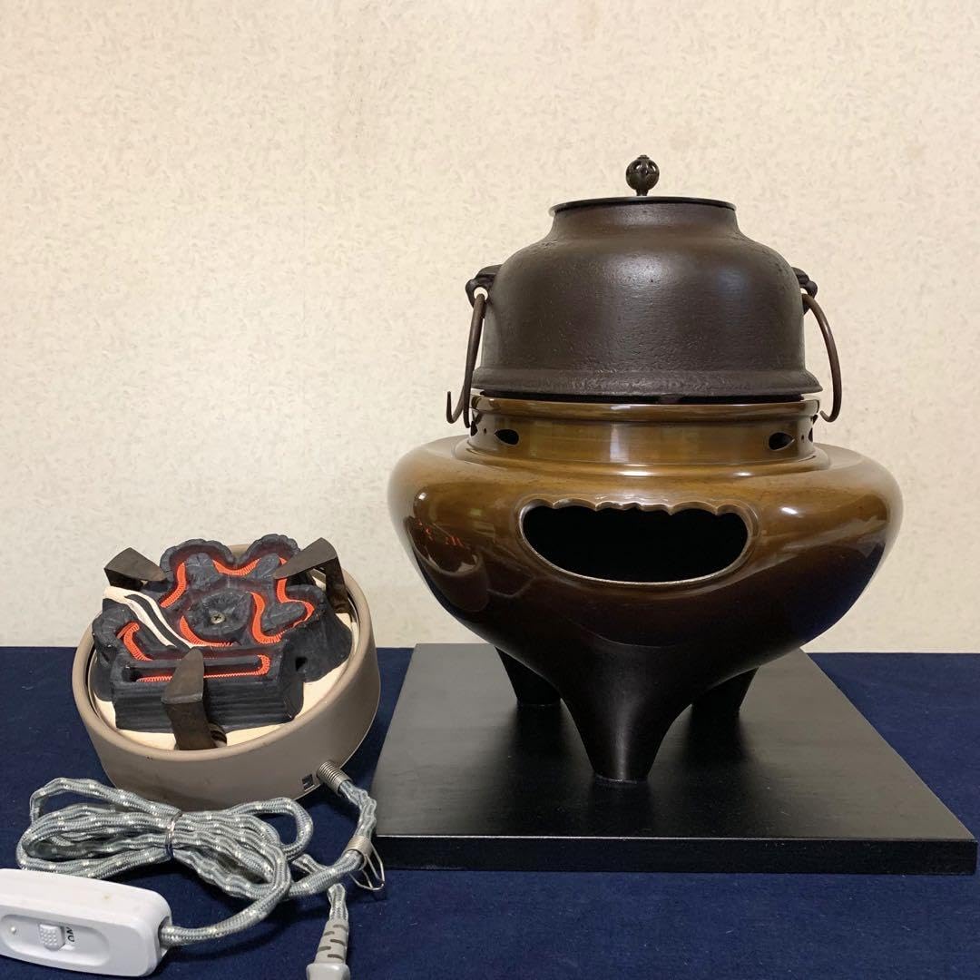 野々田式風炉型電熱器 枇杷色 さつま 野々田式風炉型電熱器 枇杷色