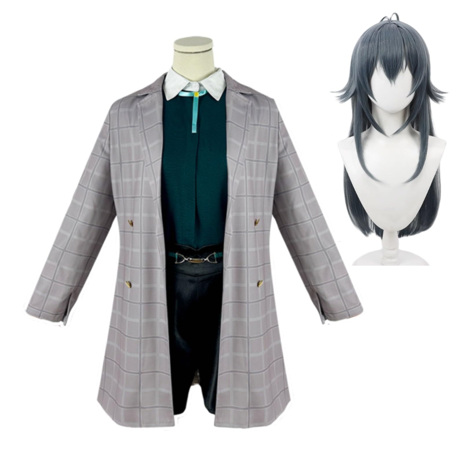 Amazon.co.jp: 月村手毬 コスプレ衣装4点セット 制服 ウィッグ追加可