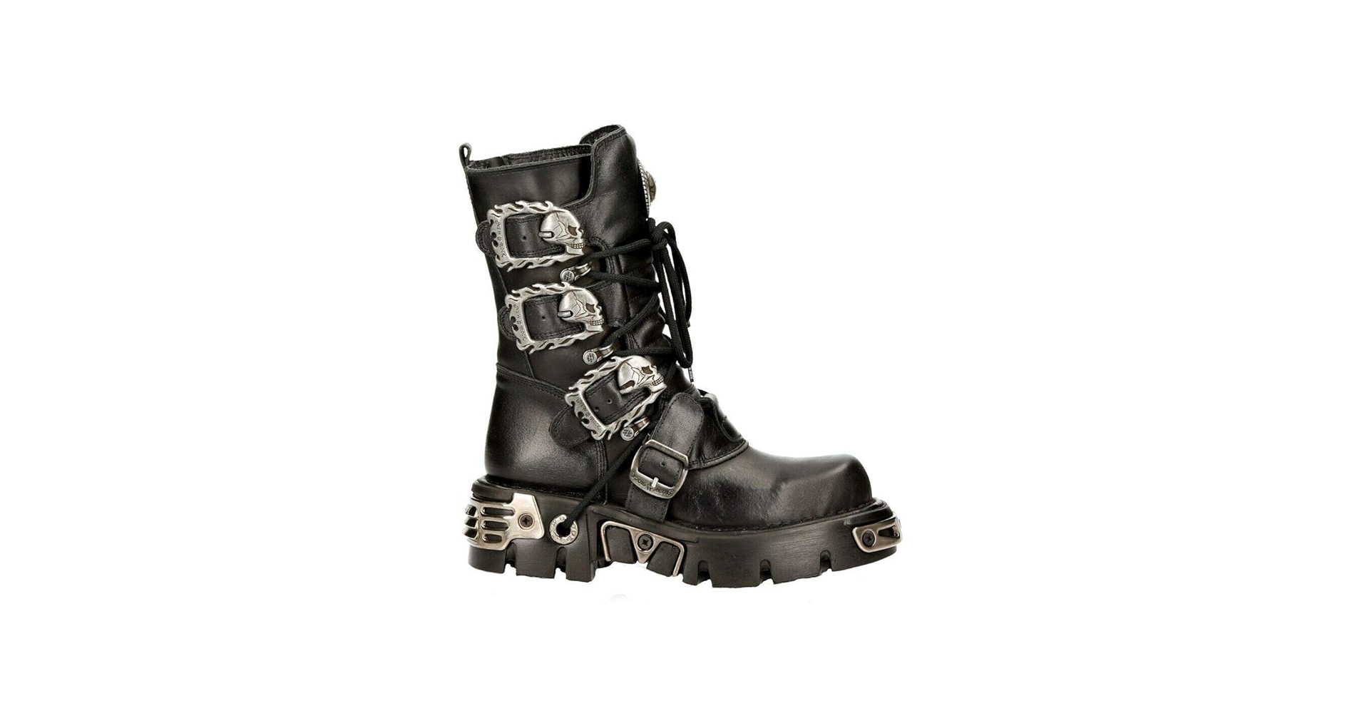 Amazon.com | NewRock Unisex Black and Silver M.391-S18 Metallic