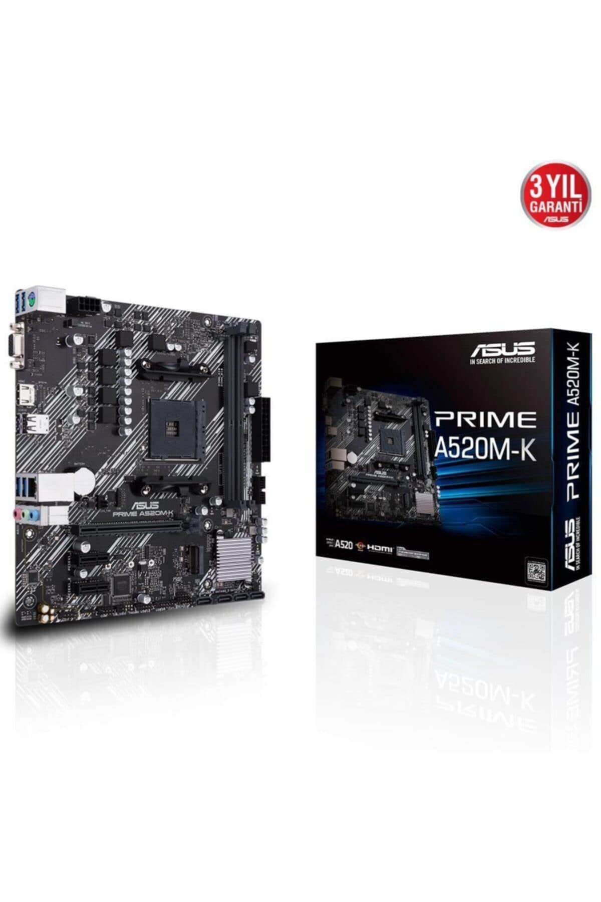 Asus Prime A520M-K AMD A520 Soket AM4 DDR4 4600(OC) MHz mATX