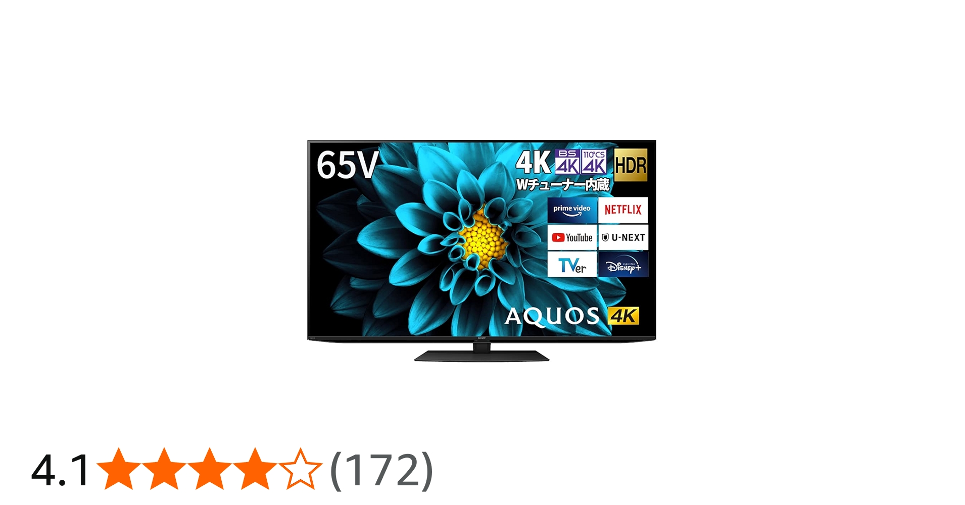 Amazon.co.jp: Sharp AQUOS 4T-C65DL1 65V LCD TV, 4K with Built-in