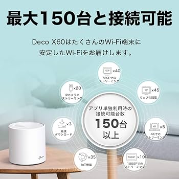 Amazon.co.jp: TP-Link メッシュ WiFi 6 ルーター 【 PS5 / ipad