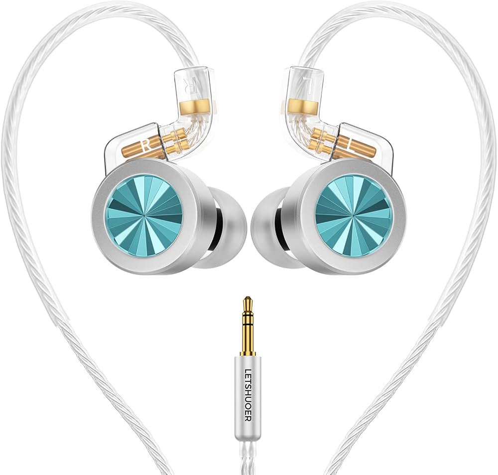 Amazon.co.jp: LETSHUOER「D02」有線イヤホン 二層磁気回路&ダブル