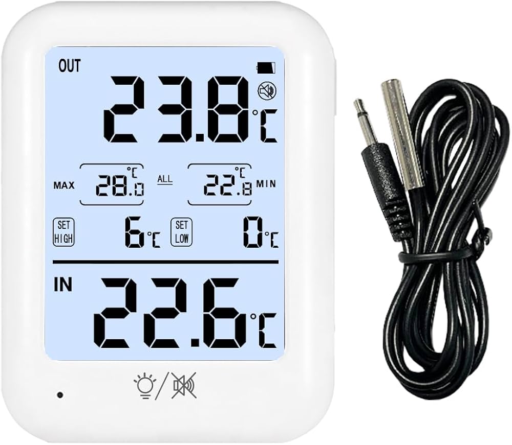 Amazon.co.jp: デジタル冷蔵庫冷凍庫温度計アラーム付き - 室内/室外