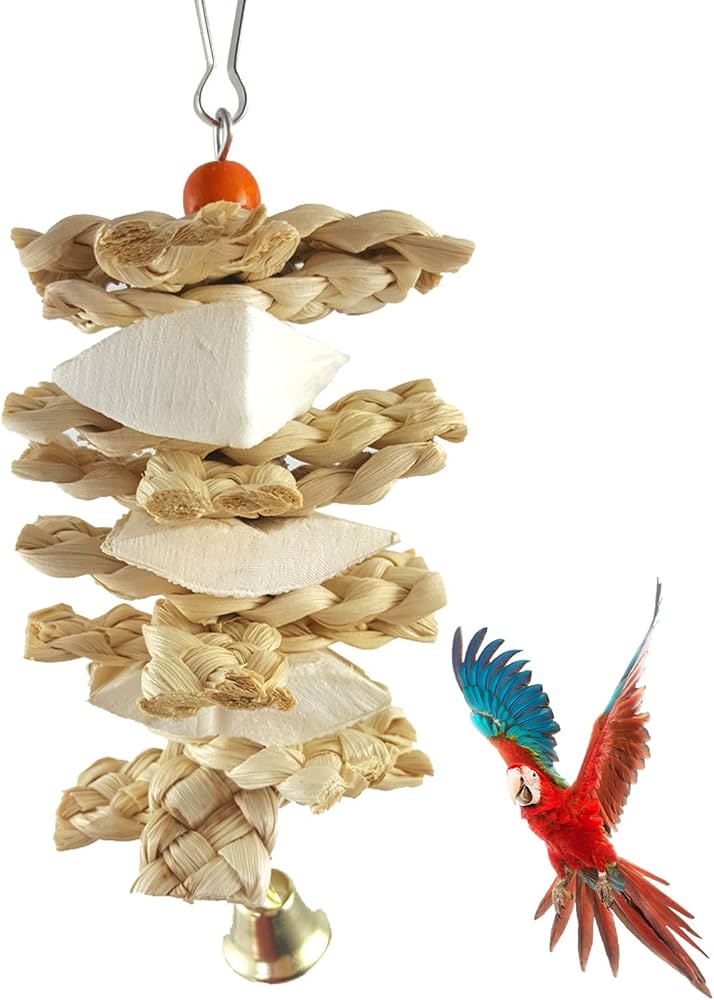Amazon | 鳥 おもちゃ カトルボーン 天然草 インコ おもちゃ イカの骨