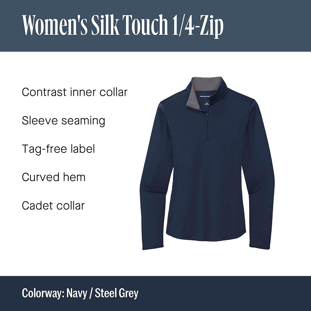 Port Authority Ladies Silk Touch Performance 1/4-Zip at Amazon