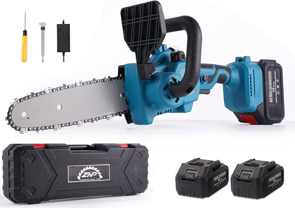Amazon | チェーンソー 充電式 自動給油電動チェーンソー 8インチ