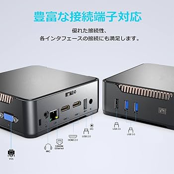 Amazon.co.jp: ミニpc Celeron J4125 Windows 10/Windows11 pro 8GB