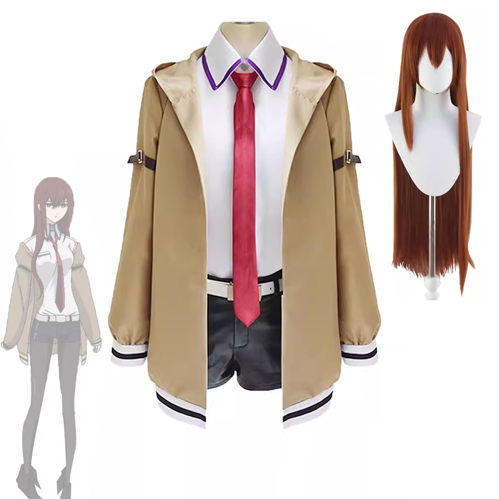 Amazon.co.jp: [YAORUI] 牧瀬紅莉栖 コスプレ衣装 ウィッグ付き 靴売り