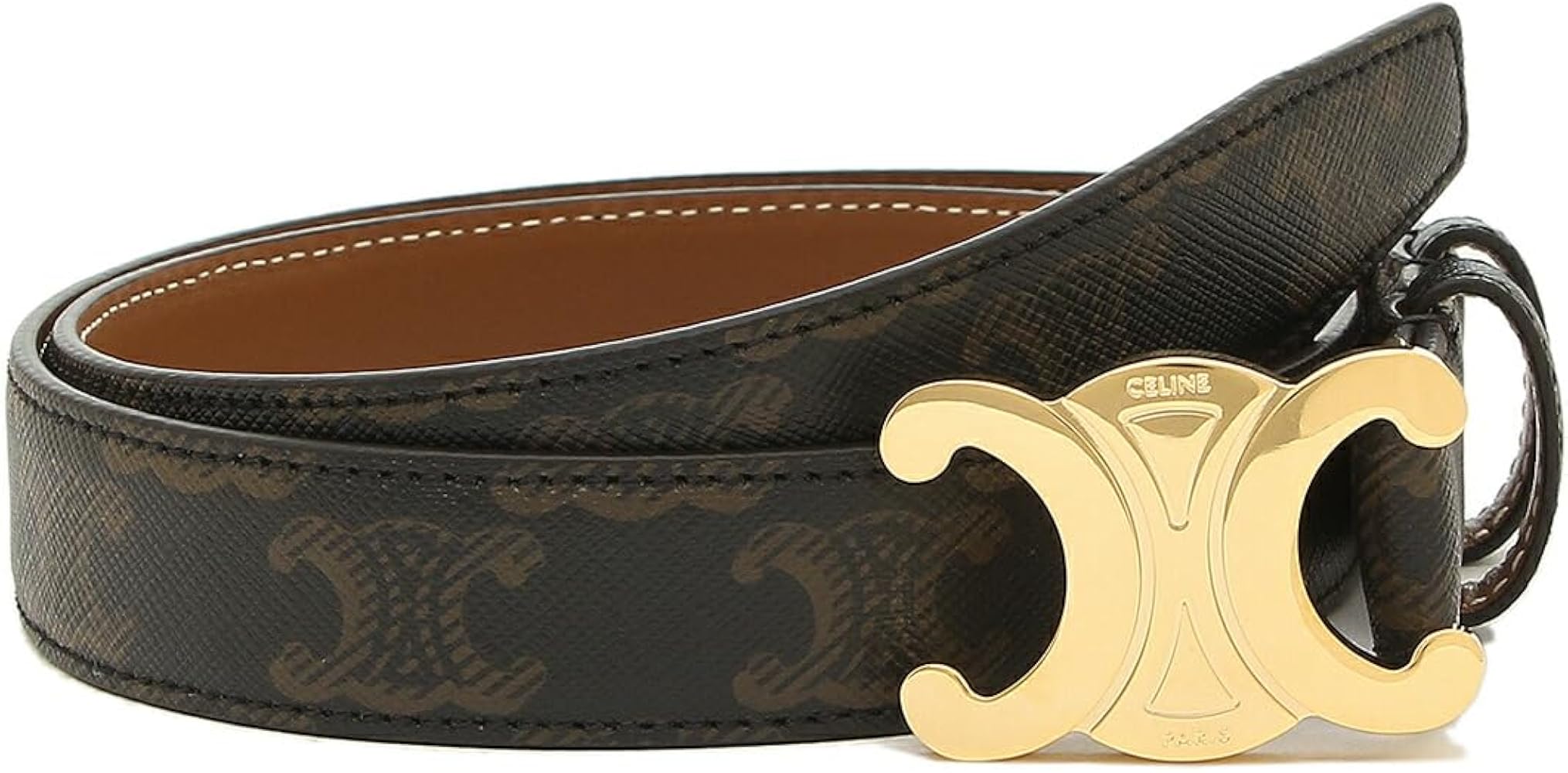 Amazon | [セリーヌ] ベルト トリオンフ ブラウン レディース