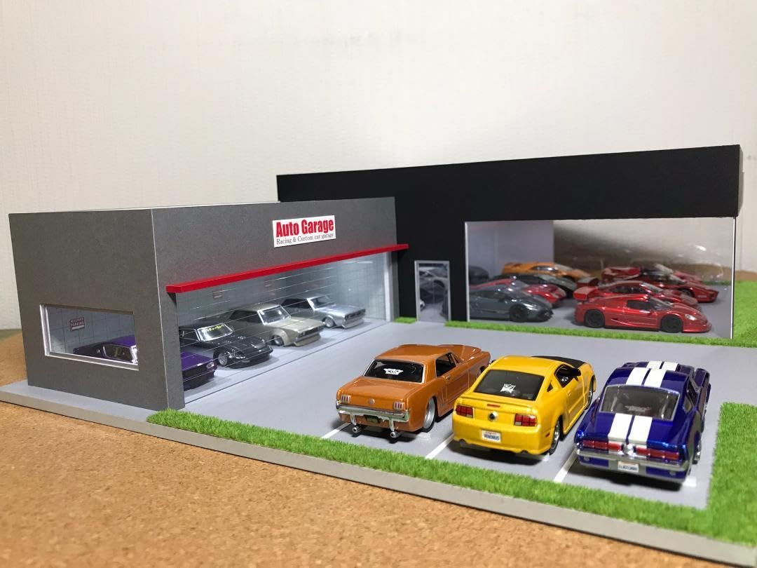 Amazon | ミニカー ジオラマ 1 64 カーディーラーⅣ（ブラック グレー