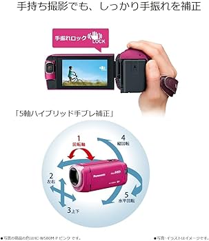 Amazon | パナソニック HDビデオカメラ W580M 32GB サブカメラ搭載 高