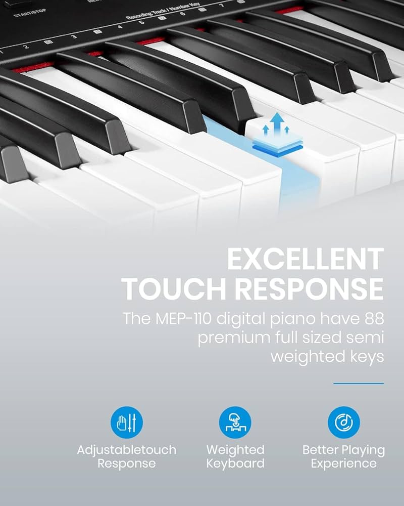 Amazon.co.jp: Moukey 電子ピアノ 88鍵盤 キーボード セット セミ