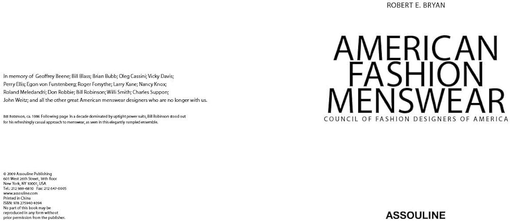 American Fashion Menswear: Robert E. Bryan: 9782759404094: Amazon