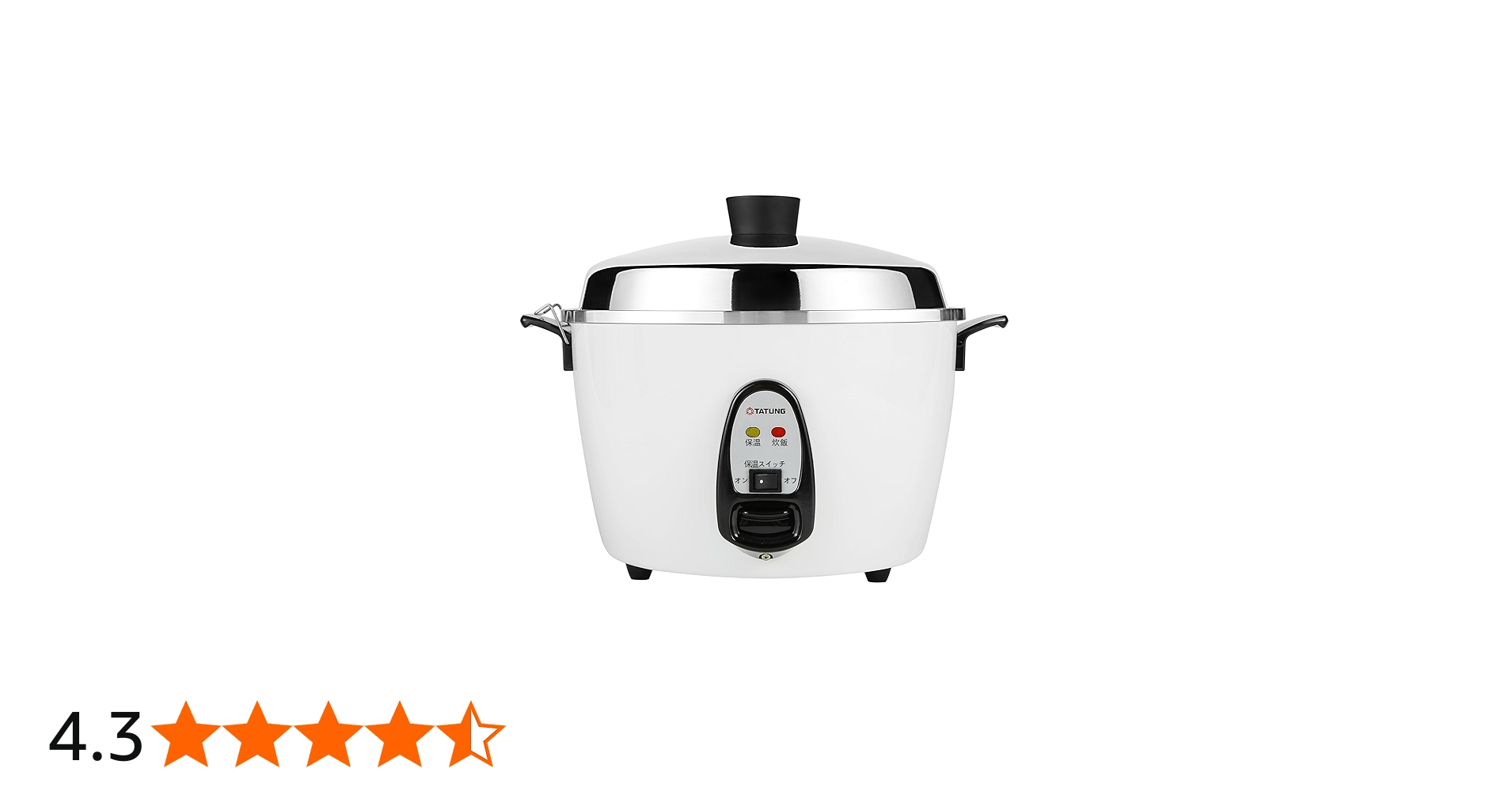 Amazon | 【TATUNG 公式販売店】大同電鍋 10合 外鍋ステンレス製ー白色