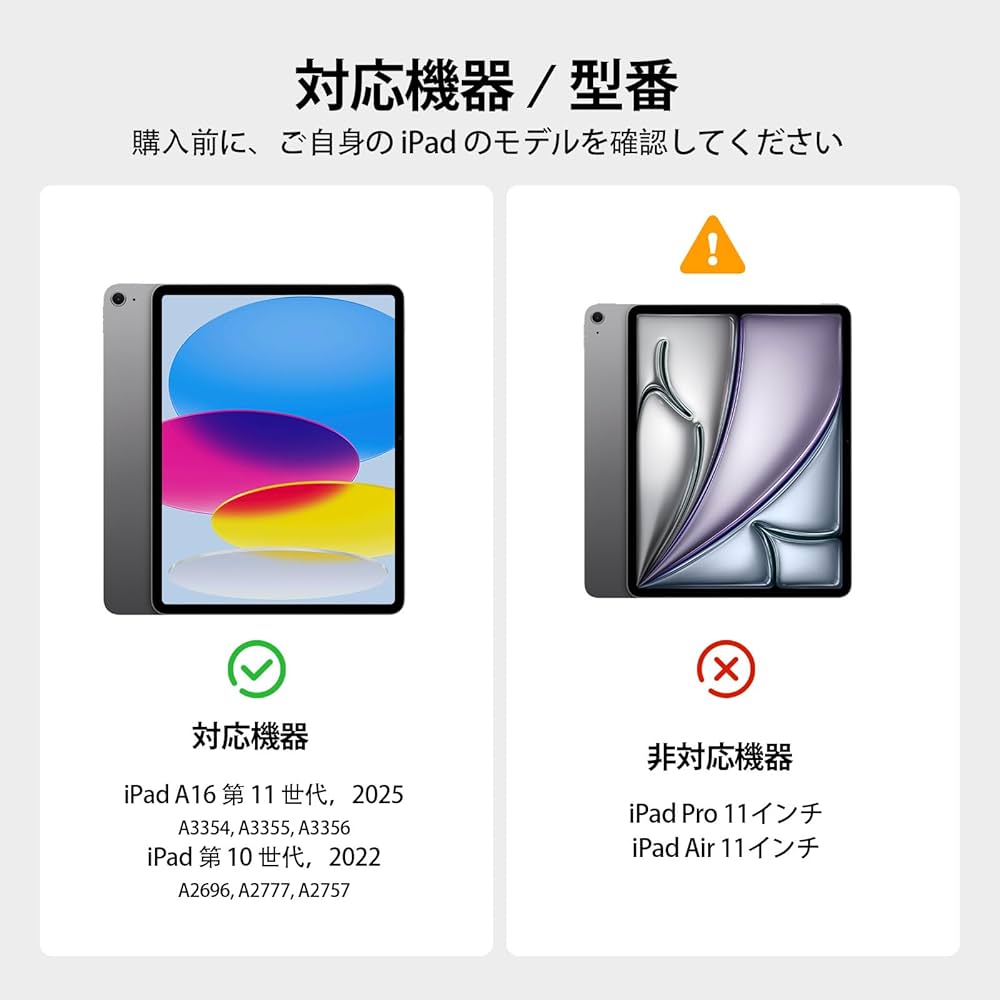 Amazon.co.jp: iPad A16 第11世代/第10世代用 磁気キーボードケース