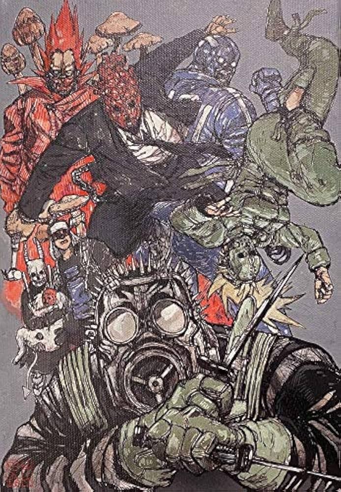 Amazon.co.jp: ドロヘドロ 原画展 キャンバスアート 心 能井 煙