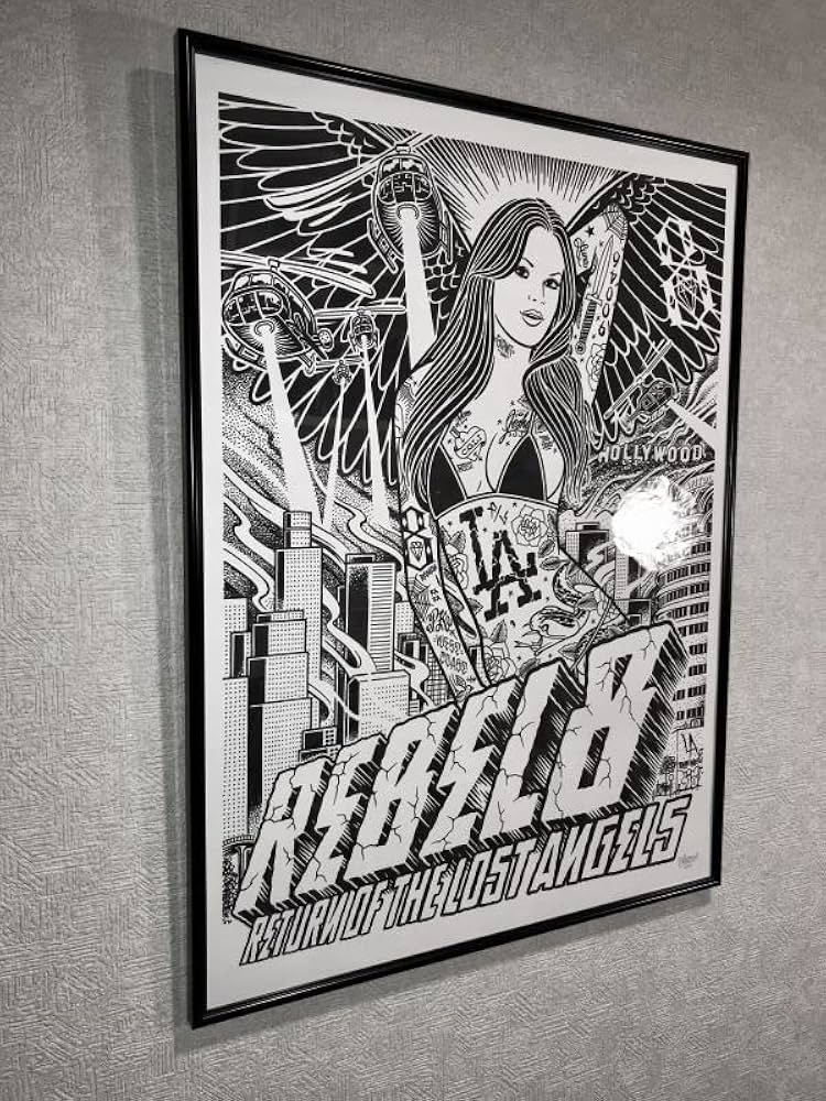 Amazon.co.jp: REBEL8 シルクスクリーン ポスターレベル8Lost Angels
