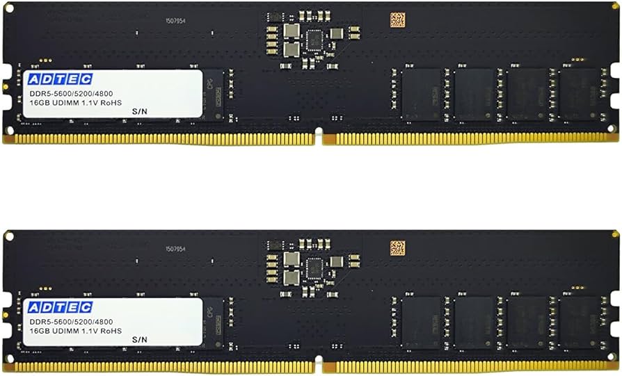 Amazon | アドテック DDR5-5600 UDIMM 16GB 2枚組 6年保証