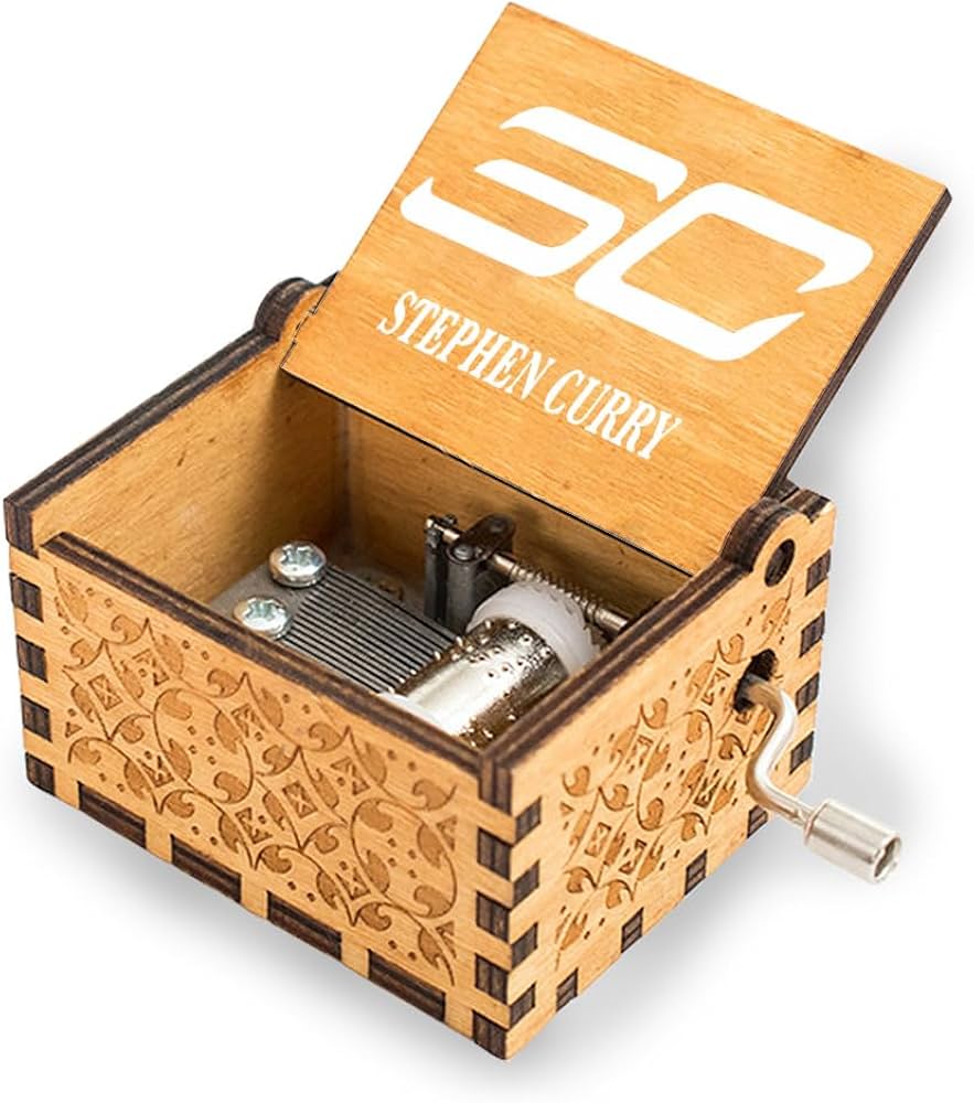 Amazon | バスケ選手 ステフィン カリー オルゴール 音楽ボックス 木製