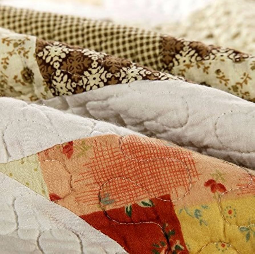 Amazon｜HNNSI コットン ラグジュアリー パッチワーク デザイン キルト